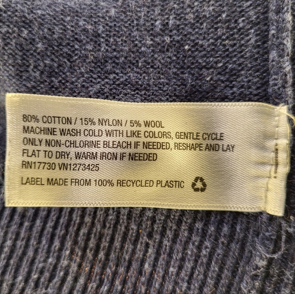 Goodfellow 1/4 Button Sweater in Navy Blue size XXL - Picture 4 of 4